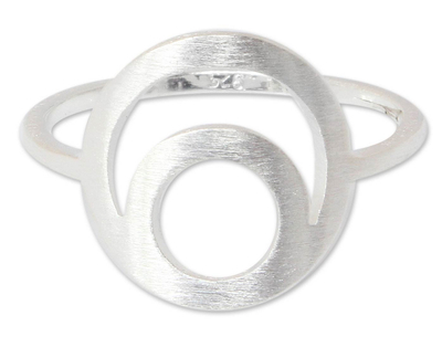 Hand Crafted Modern Sterling Silver Ring from Thailand