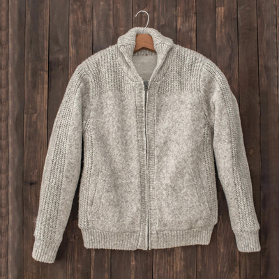 Shawl Collared Plush-Lined Sweater Jacket