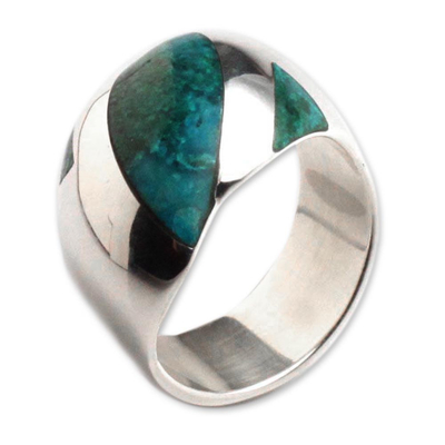Chrysocolla dome ring