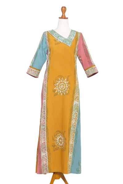 Batik-Dyed Rayon Maxi Dress from Bali