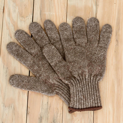Buffalo Wool Blend Knit Unisex Gloves