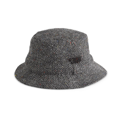 Grey Irish Wool Tweed Walking Hat
