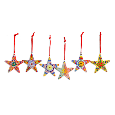 Artisan Crafted Ceramic Christmas Ornaments (Set of 6)