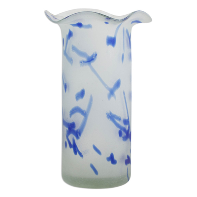 Fair Trade Handblown Glass Recycled Vase
