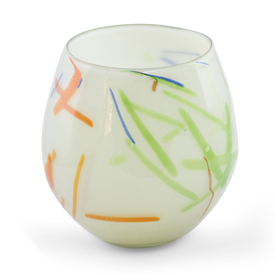 Handblown Recycled Glass Art Vase