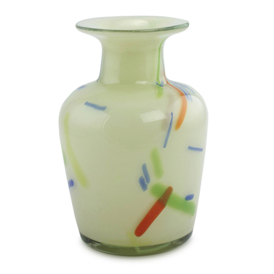 Unique Central American Handblown Recycled Glass Vase