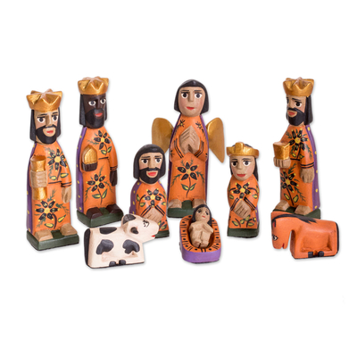 Artisan Crafted Christianity Wood Nativity Scene (Set of 10)