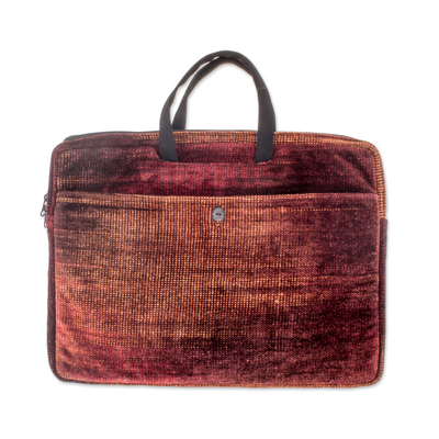 Bamboo chenille and cotton laptop case (14 inch)