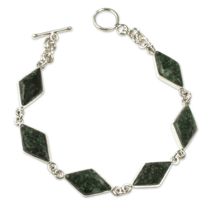 Jade link bracelet