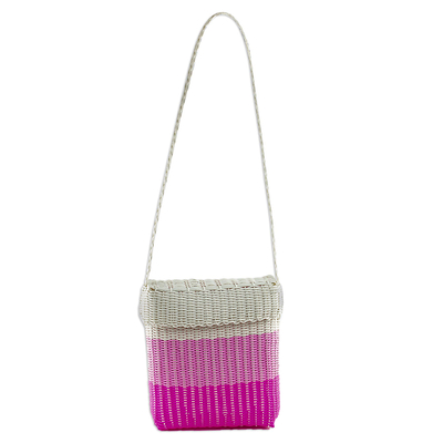 Handwoven Shoulder Bag in Light Orchid from Guatemala