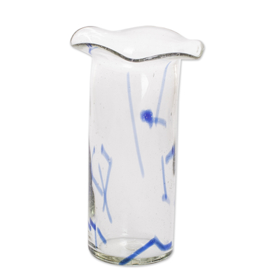 Hand-Blown Recycled Glass Vase from Guatemala