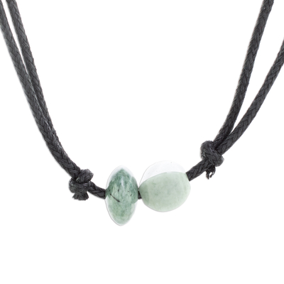 Guatemalan Pendant Necklace with Natural Jade Beads