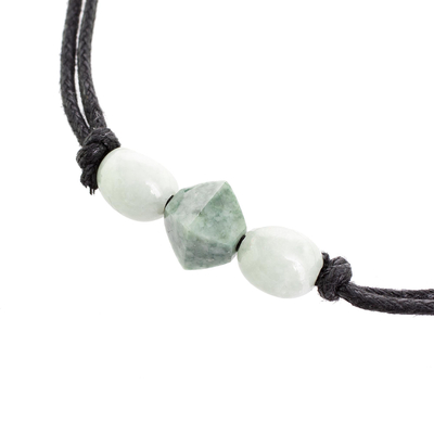 Geometric Jade Pendant Necklace Crafted in Guatemala