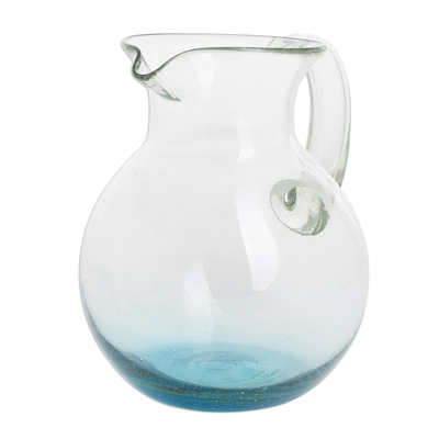 Handblown Recycled Glass Pitcher from Guatemala