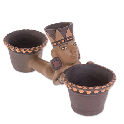 Dual Pre-Hispanic Ceramic Decorative Vase from Nicaragua