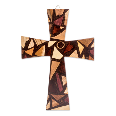 Handmade Reclaimed Wood Wall Cross from Costa Rica