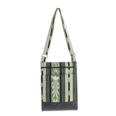 Handwoven Cotton Sling in Green from El Salvador (12.5 in.)