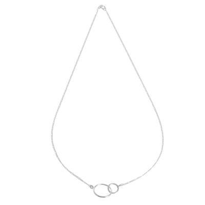 Circular Sterling Silver Pendant Necklace from Guatemala