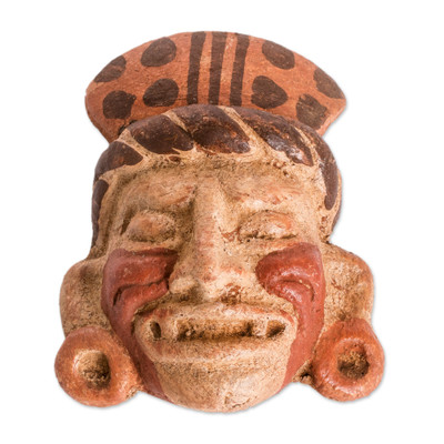 Cultural Ceramic Wall Mask Crafted in El Salvador