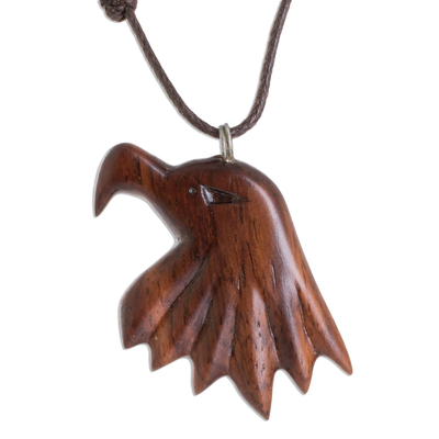 Estoraque Wood Eagle Pendant Necklace from Costa Rica