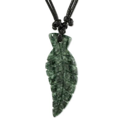 Hand Crafted Dark Jade Pendant Necklace