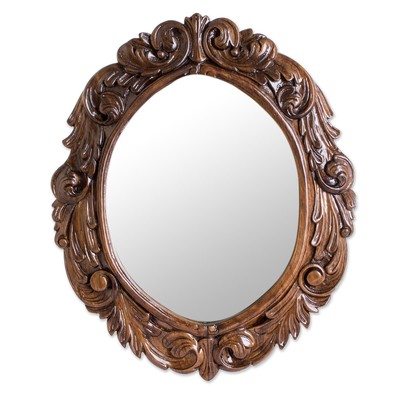 Guanacaste Wood Hand-carved Wall Mirror From Costa Rica