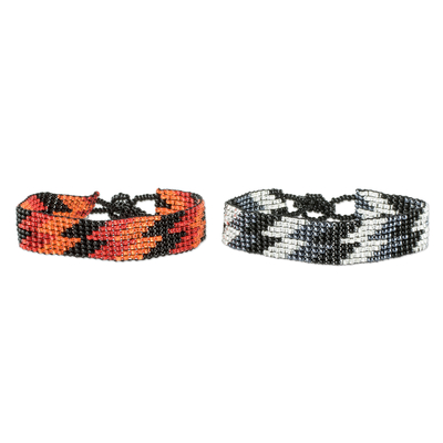 Handmade Glass Bead Bracelets (Pair)