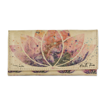 Artisan Crafted Floral Leather Wallet