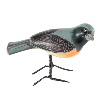 Realistic Small Minivet Bird Sculpture
