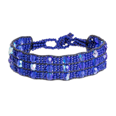 Blue Beaded Bracelet from Guatemala