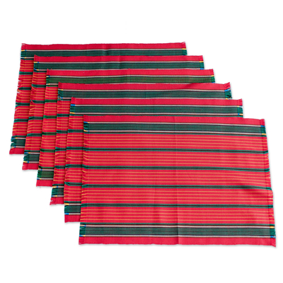 Handloomed Christmas Placemats (Set of 6)