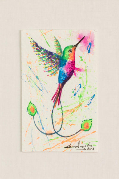 Original Hummingbird Watercolor Painting