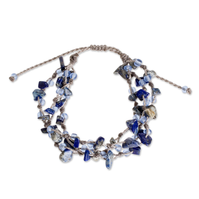 Beaded Lapis Lazuli Bracelet