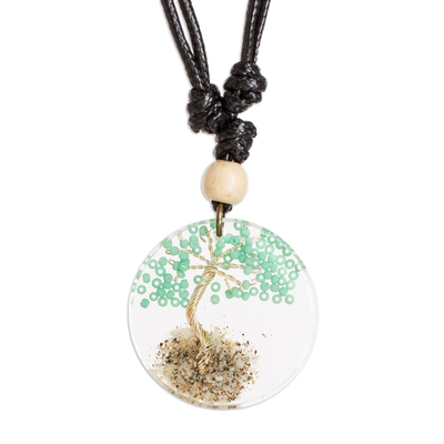 Mint Tree of Life Necklace