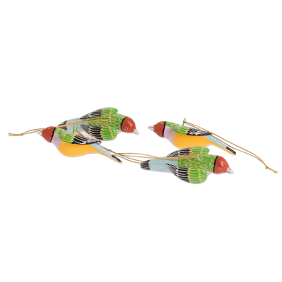 Gouldian Finch Christmas Ornaments (Set of 4)