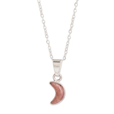 Sterling and Rhodonite Necklace