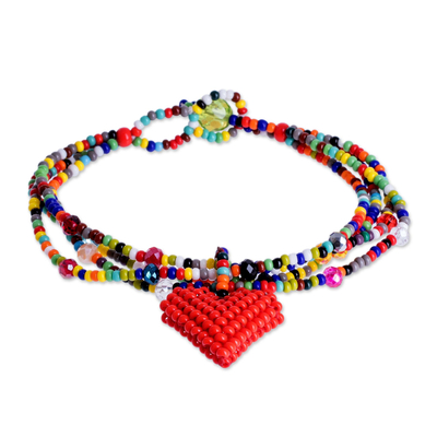 Artisan Crafted Bead Charm Bracelet