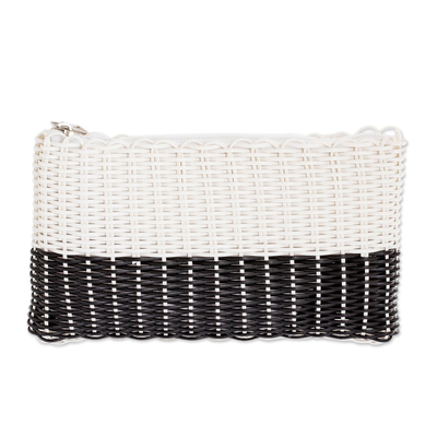 Bicolor Recycled Central American Handwoven Cosmetic Bag
