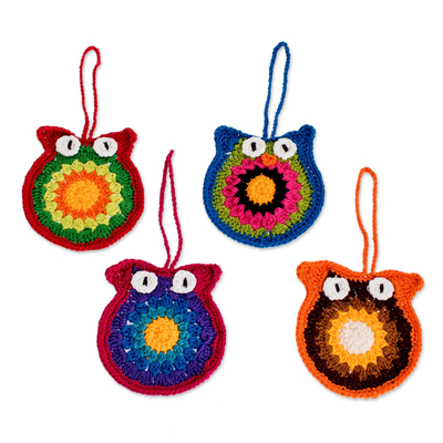Artisan Hand-Crocheted Ornaments (set of 4)