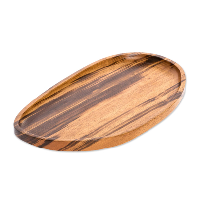 Jobillo Wood Serving Tray with Natural Finish