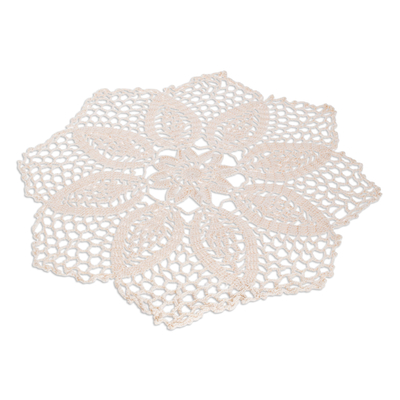 Ivory Hand-Crocheted Table Accent