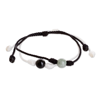Pair of Jade Cord Bracelets Crafted in Guatemala