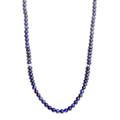 Guatemalan Lapis Lazuli and Sodalite Beaded Necklace