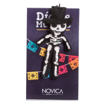 Cotton Day of The Dead Worry Doll Handmade in Guatemala