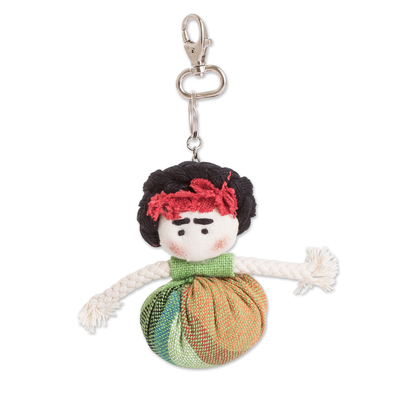 Colorful Cotton Doll Keychain Hand-Woven in Costa Rica