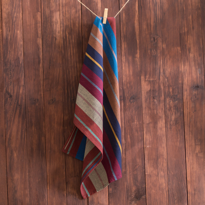 Handloomed Cotton Striped Napkin in Vibrant Hues