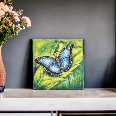 Eco-Friendly Acrylic Realistic Morpho Butterfly Painting