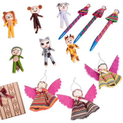 Handcrafted Colorful Worry Doll-Themed Curated Gift Set