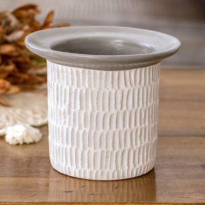 Handcrafted Modern Watertight Ceramic Vase from Guatemala