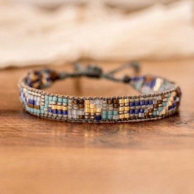 Bohemian Beaded Wristband Bracelet Hand-Loomed in Guatemala